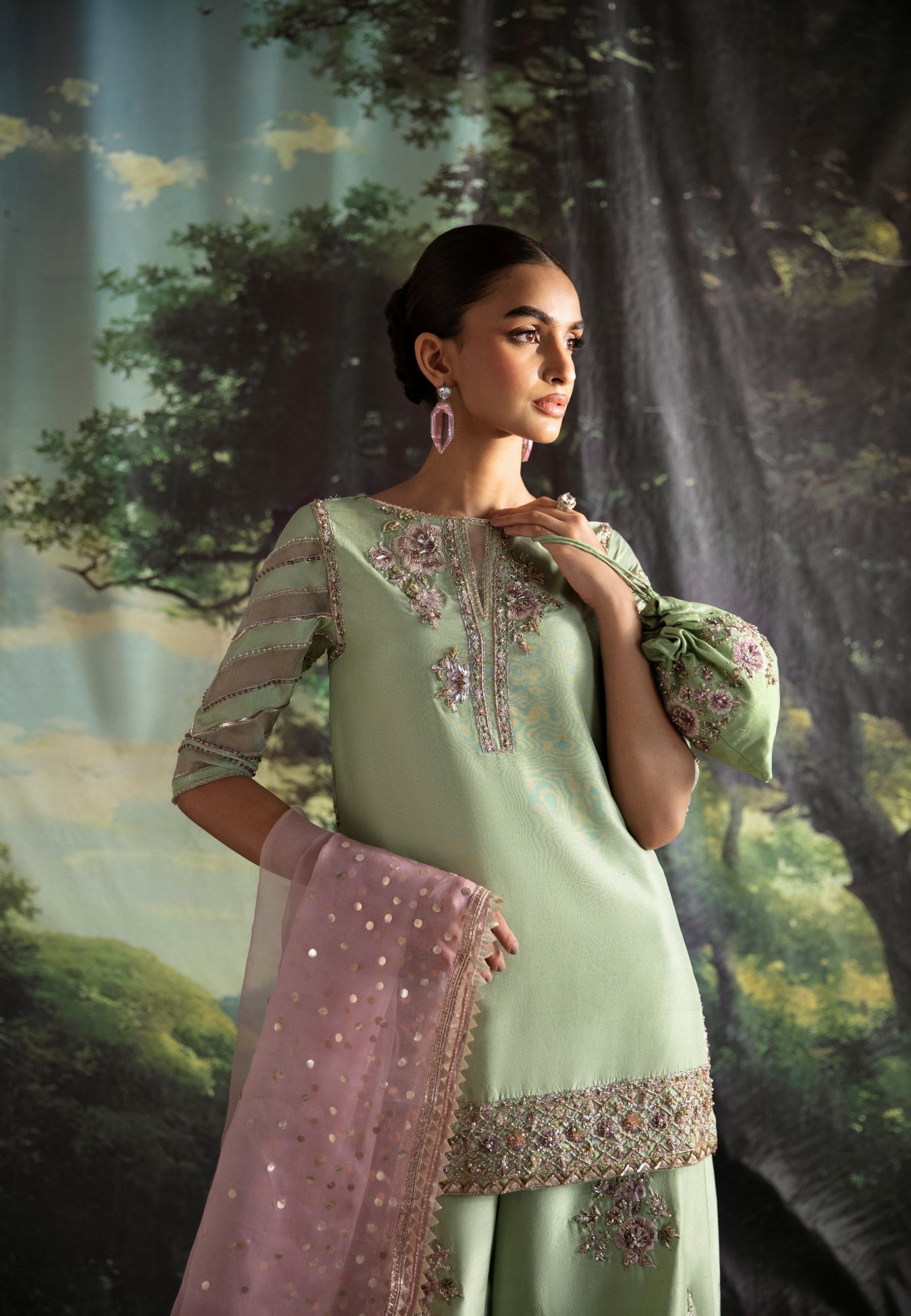 Ayesha and Usman | Bliss Luxury Pret | Lime Lily by Ayesha and Usman - Designer Dress - Type: Ladies Clothes - Available at Sana Yasir - 100% Original