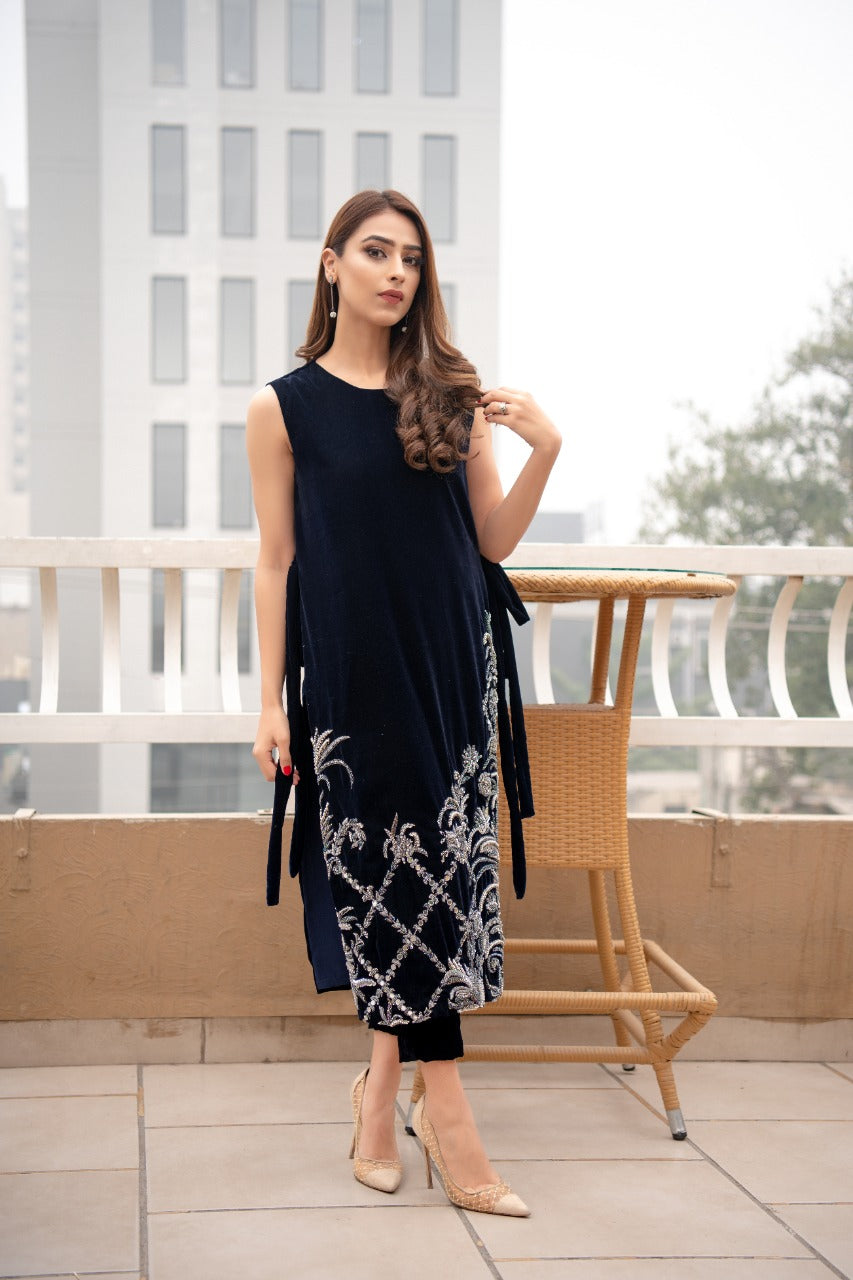 Ayesha and Usman | Grape Wine Luxury Pret | Blue Nile by Ayesha and Usman - Designer Dress - Type: Ladies Clothes - Available at Sana Yasir - 100% Original