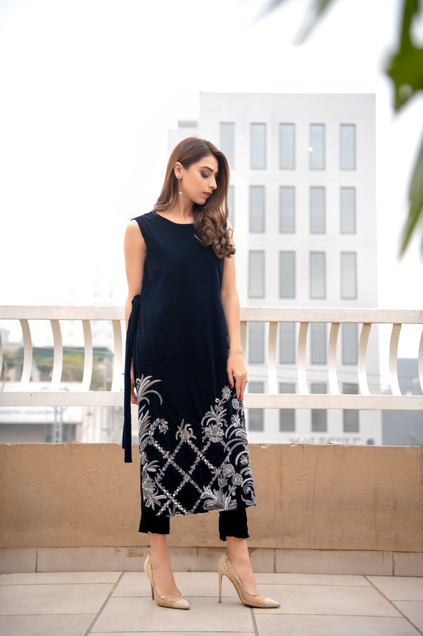 Ayesha and Usman | Grape Wine Luxury Pret | Blue Nile by Ayesha and Usman - Designer Dress - Type: Ladies Clothes - Available at Sana Yasir - 100% Original
