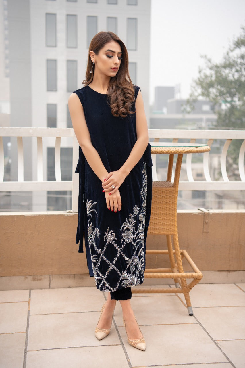 Ayesha and Usman | Grape Wine Luxury Pret | Blue Nile by Ayesha and Usman - Designer Dress - Type: Ladies Clothes - Available at Sana Yasir - 100% Original