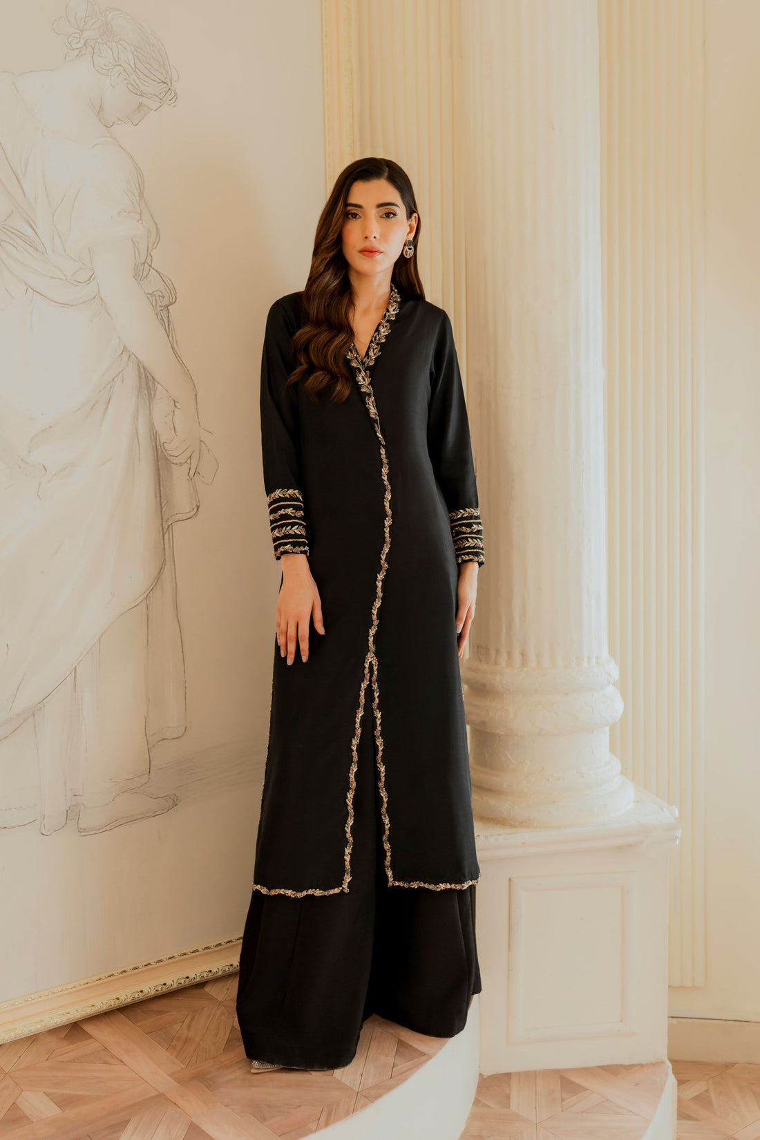 Ayesha and Usman | Grape Wine Luxury Pret | Caroline by Ayesha and Usman - Designer Dress - Type: Ladies Clothes - Available at Sana Yasir - 100% Original