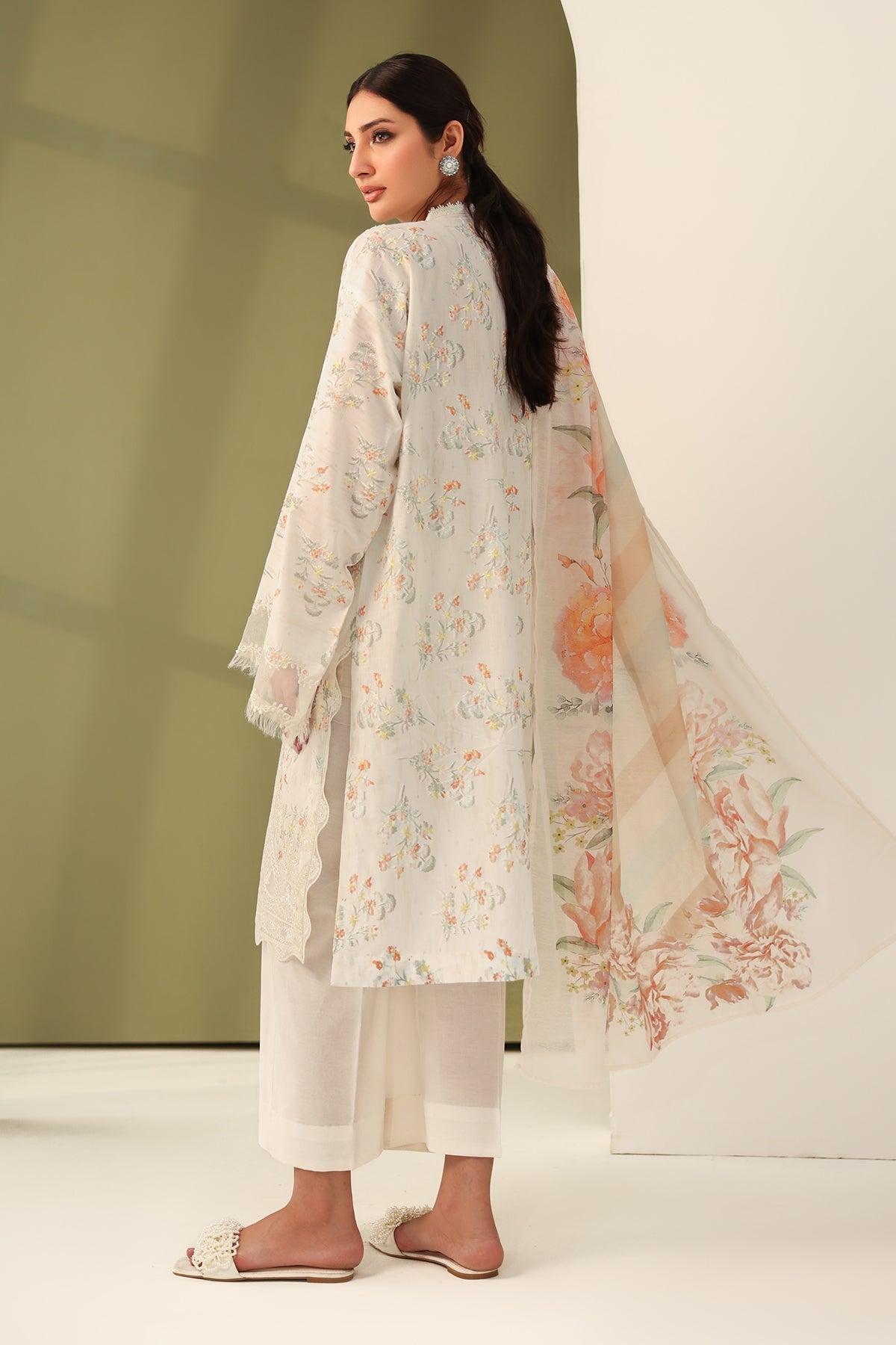 Baroque | Eid Printique | EMBROIDERED PRINTED LAWN UF-4181 by Baroque - Designer Dress - Type: Ladies Clothes - Available at Sana Yasir - 100% Original