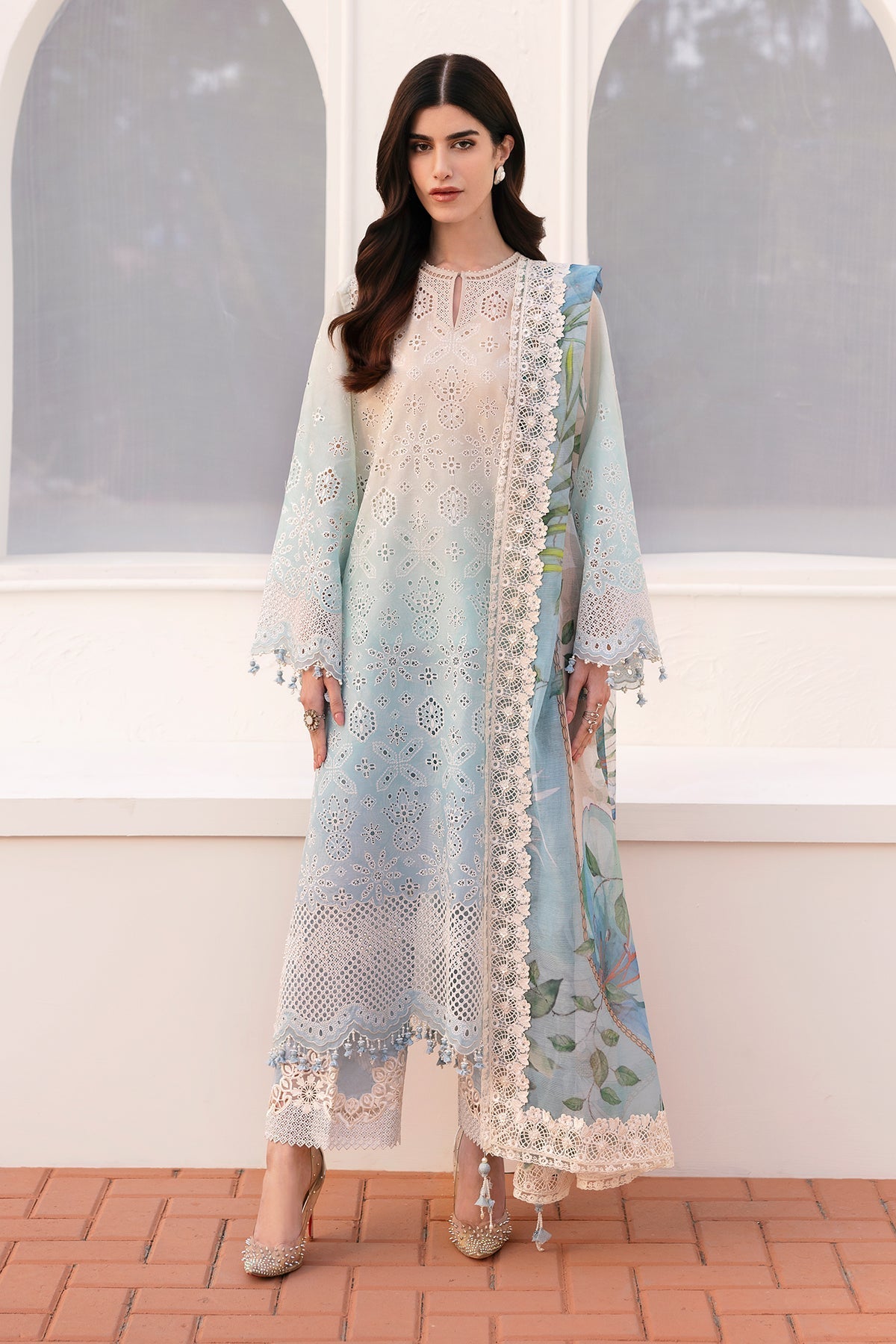 Baroque | Eid Printique | EMBROIDERED PRINTED LAWN UF-4185 by Baroque - Designer Dress - Type: Ladies Clothes - Available at Sana Yasir - 100% Original