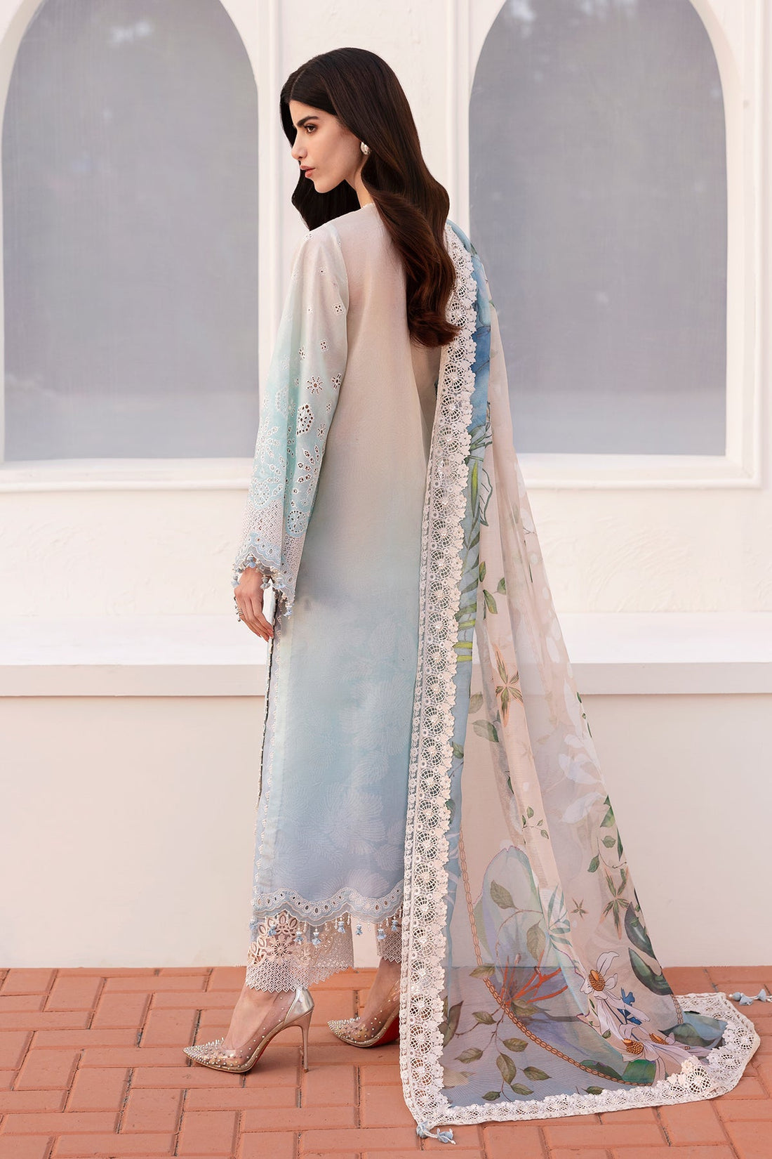 Baroque | Eid Printique | EMBROIDERED PRINTED LAWN UF-4185 by Baroque - Designer Dress - Type: Ladies Clothes - Available at Sana Yasir - 100% Original