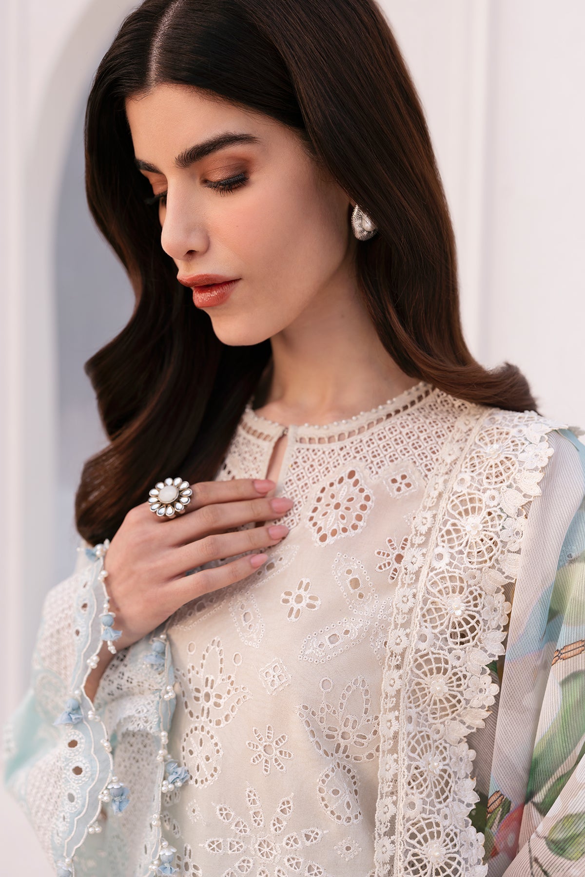 Baroque | Eid Printique | EMBROIDERED PRINTED LAWN UF-4185 by Baroque - Designer Dress - Type: Ladies Clothes - Available at Sana Yasir - 100% Original