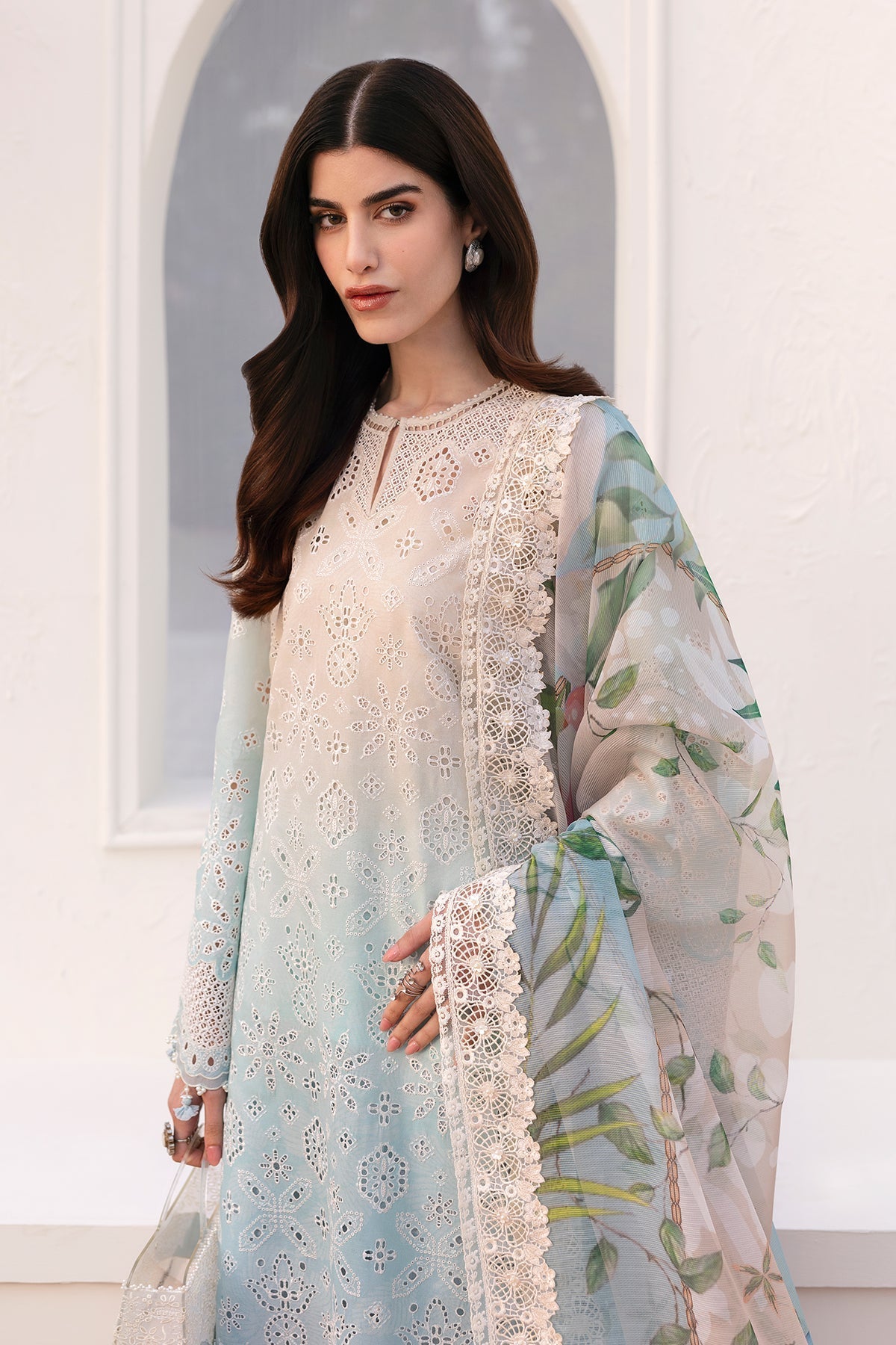 Baroque | Eid Printique | EMBROIDERED PRINTED LAWN UF-4185 by Baroque - Designer Dress - Type: Ladies Clothes - Available at Sana Yasir - 100% Original