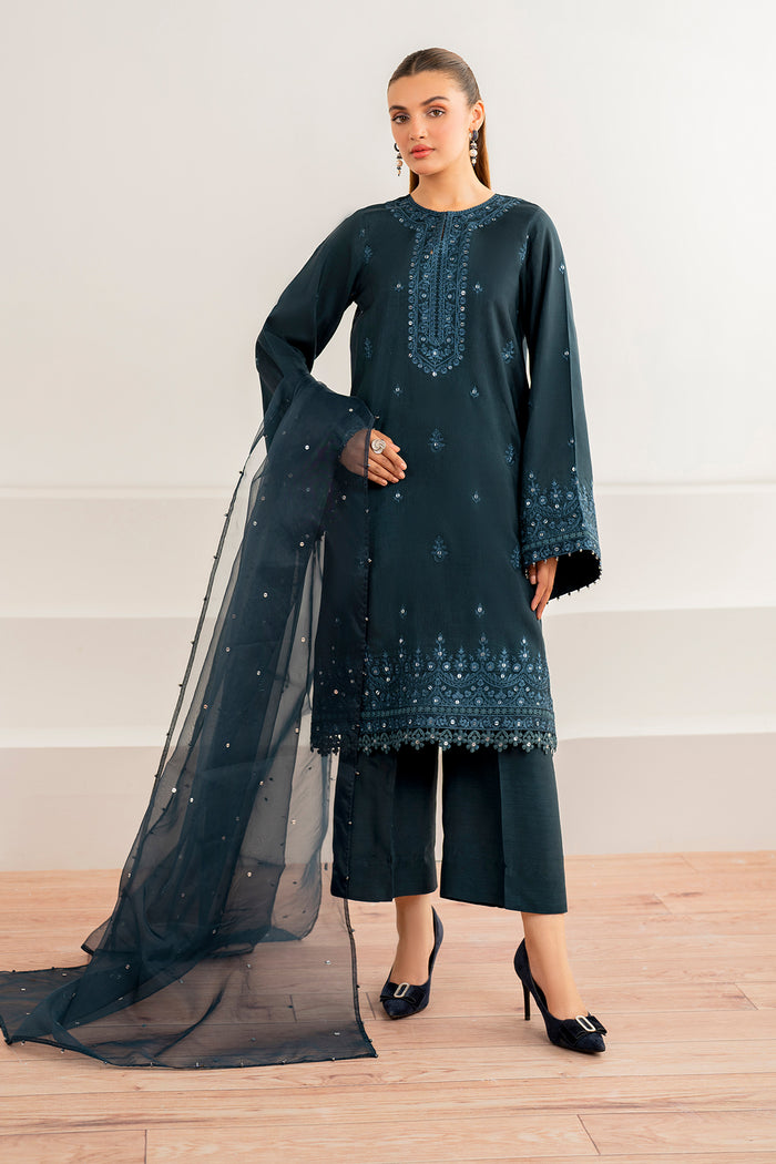Baroque | Velvet Formals | SILK UF-696 by Baroque - Designer Dress - Type: Ladies Clothes - Available at Sana Yasir - 100% Original