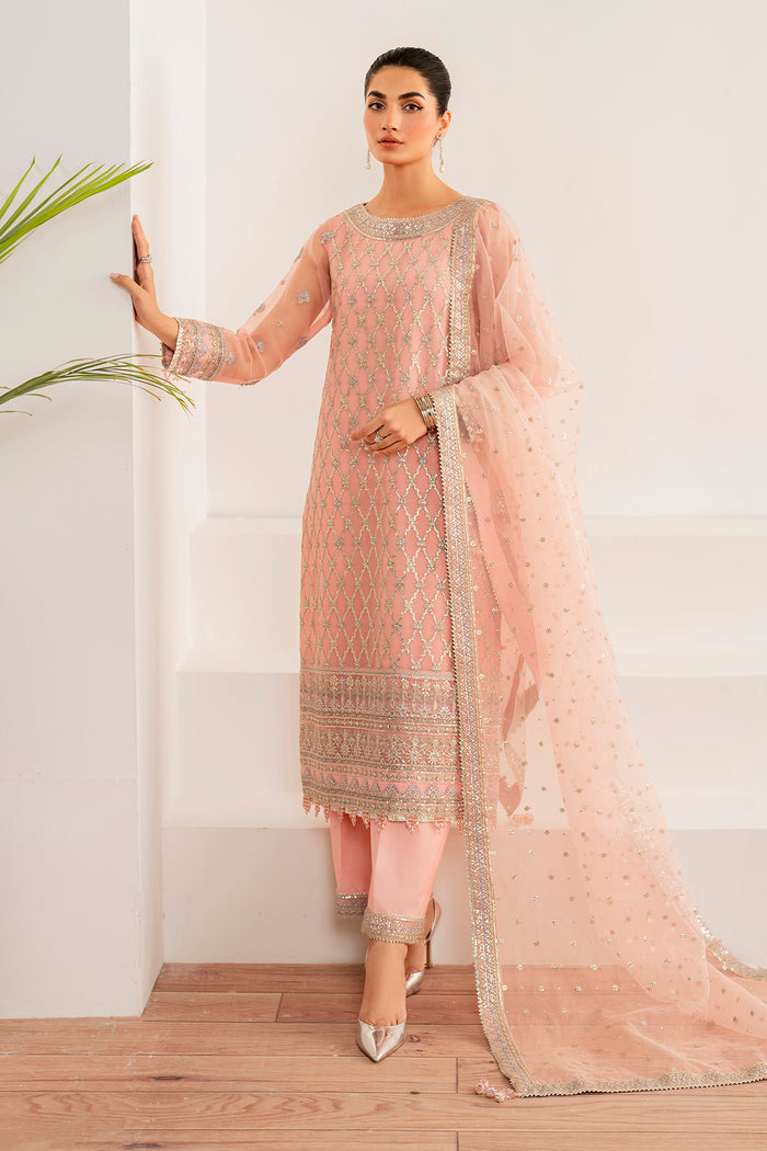 Baroque | Velvet Formals | CHIFFON UF-697 by Baroque - Designer Dress - Type: Ladies Clothes - Available at Sana Yasir - 100% Original