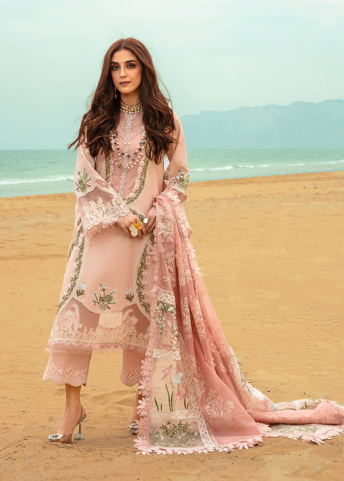 Crimson | Lawn 24 | Winds of Eden - Rose by Crimson - Designer Dress - Type: Luxury - Available at Sana Yasir - 100% Original