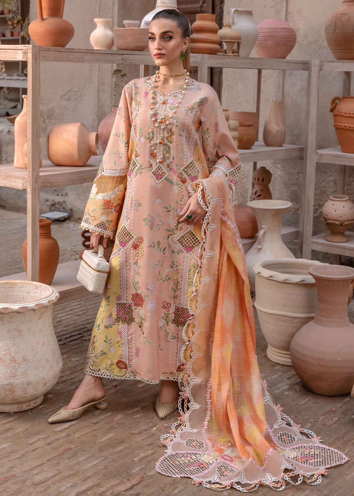 Crimson | Tasawar 25 | BONJOUR AND BLOOM - D4B by Crimson - Designer Dress - Type: Ladies Clothes - Available at Sana Yasir - 100% Original