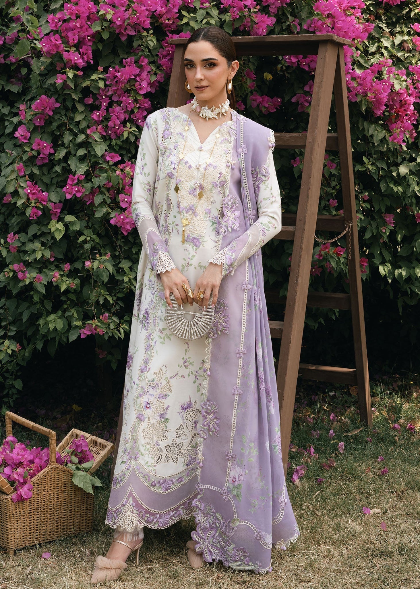 Crimson | Tasawar 25 | LAVENDER FALL - D5B by Crimson - Designer Dress - Type: Ladies Clothes - Available at Sana Yasir - 100% Original