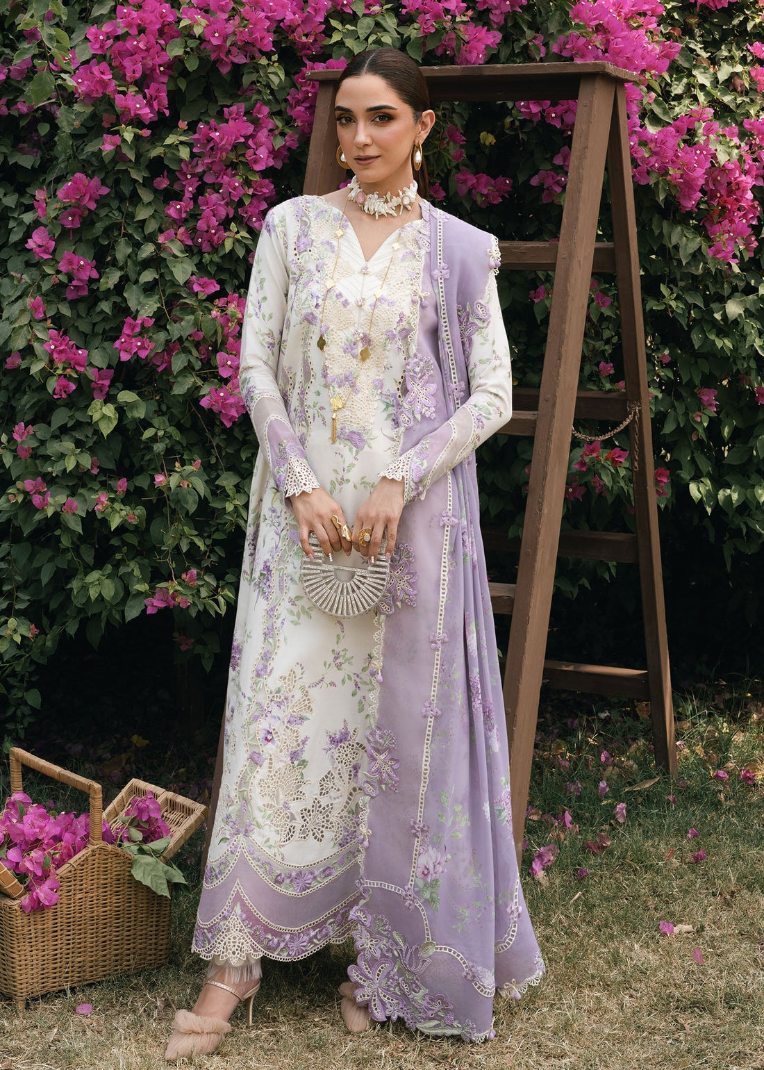 Crimson | Tasawar 25 | LAVENDER FALL - D5B by Crimson - Designer Dress - Type: Ladies Clothes - Available at Sana Yasir - 100% Original