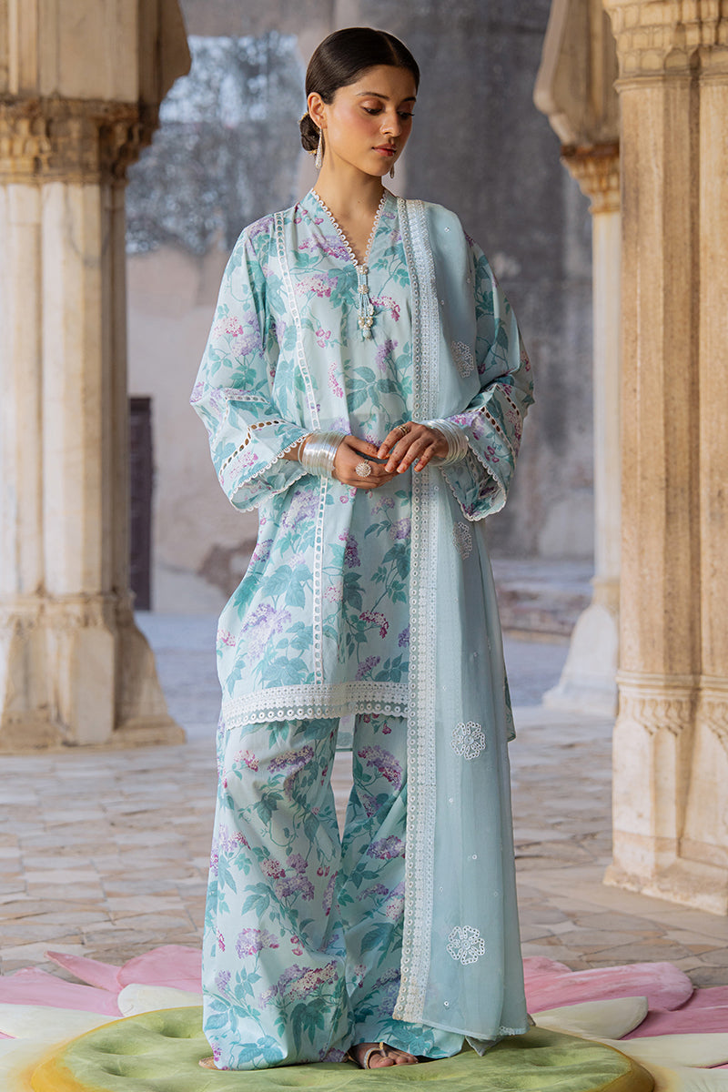 Cross Stitch | Eid Lawn Edit 25 | MINT GLAMOUR by Cross Stitch - Designer Dress - Type: Ladies Clothes - Available at Sana Yasir - 100% Original