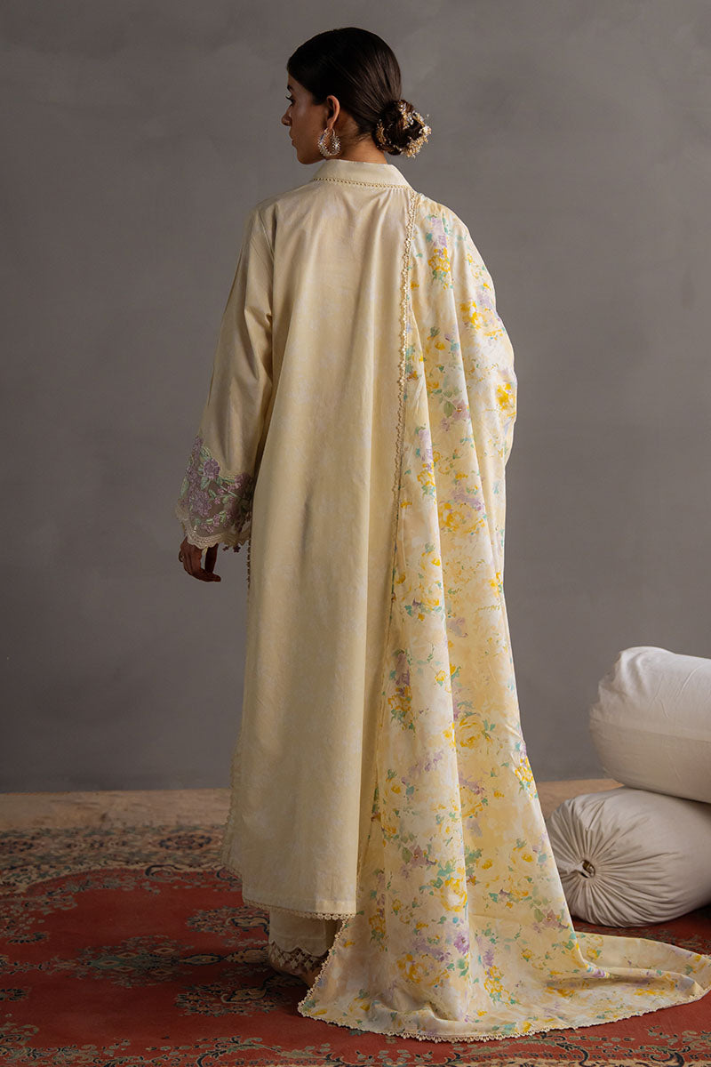 Cross Stitch | Eid Lawn Edit 25 | SUNSHINE GLOW by Cross Stitch - Designer Dress - Type: Ladies Clothes - Available at Sana Yasir - 100% Original