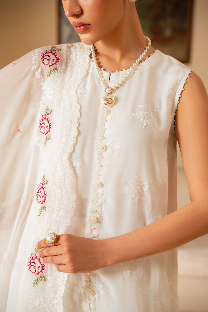 Cross Stitch | Luxe Atelier 25 | WHITE WHISPER by Cross Stitch - Designer Dress - Type: Ladies Clothes - Available at Sana Yasir - 100% Original