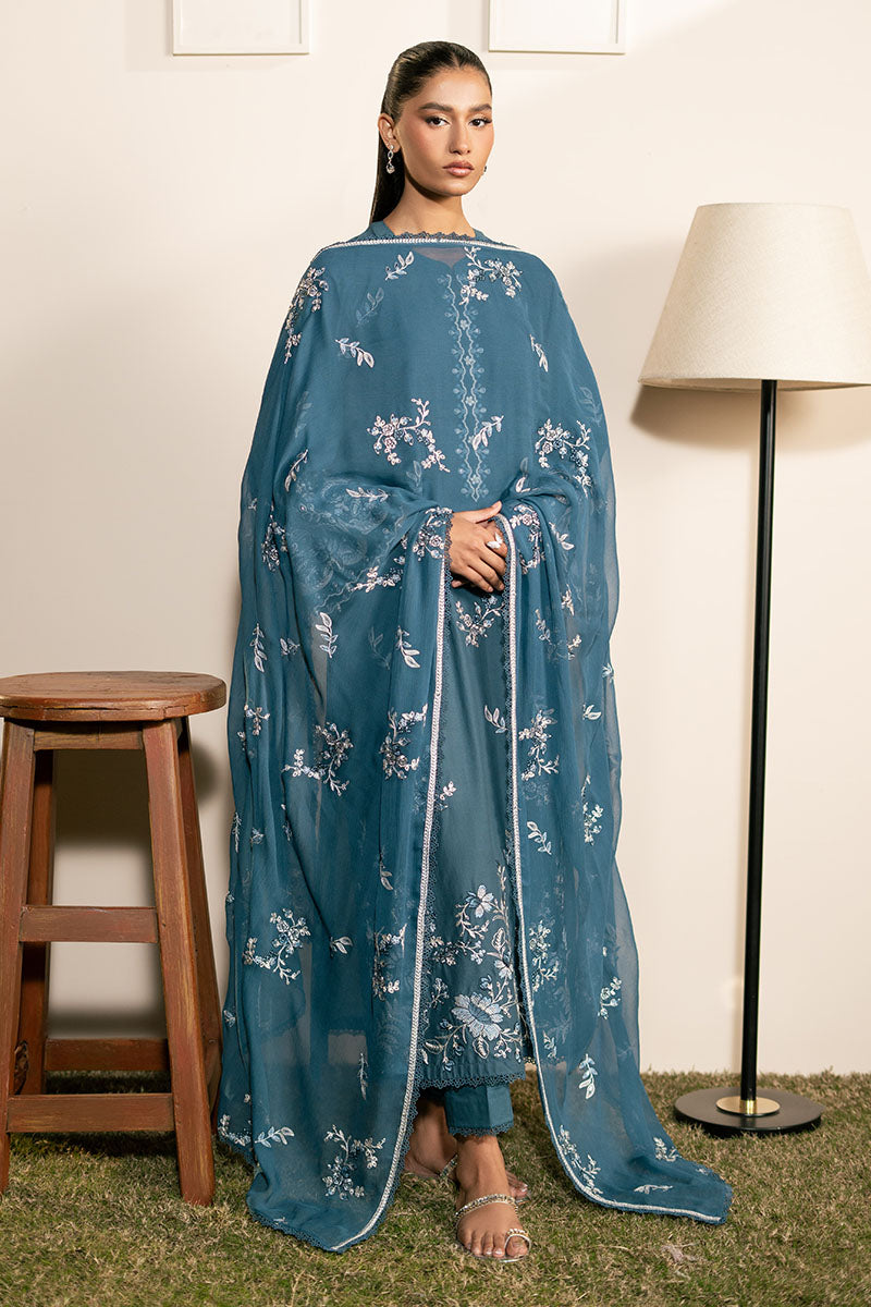 Cross Stitch | Mahiri Lawn 25 | TEAL SERENITY