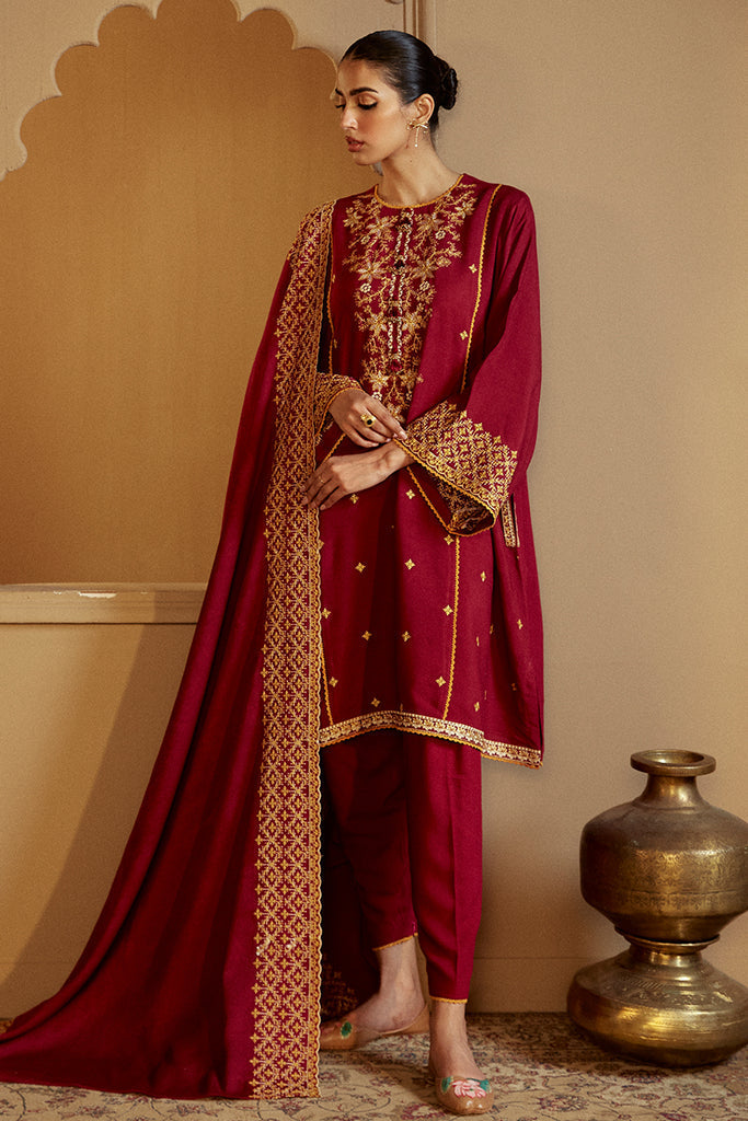 Cross Stitch | Winter Collection 24 | REGAL ROSEWOOD by Cross Stitch - Designer Dress - Type: Ladies Clothes - Available at Sana Yasir - 100% Original