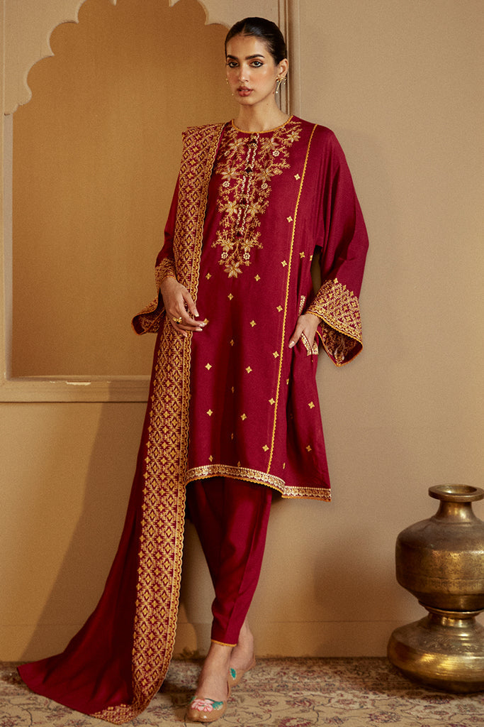 Cross Stitch | Winter Collection 24 | REGAL ROSEWOOD by Cross Stitch - Designer Dress - Type: Ladies Clothes - Available at Sana Yasir - 100% Original
