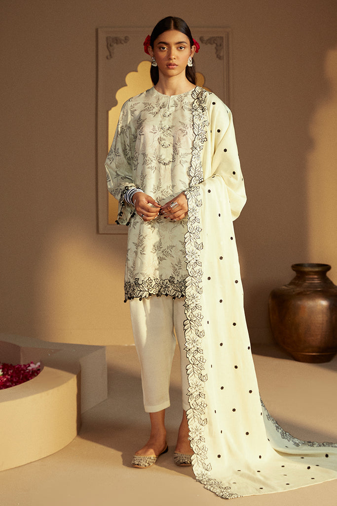 Cross Stitch | Winter Collection 24 | DOVE GRAY by Cross Stitch - Designer Dress - Type: Ladies Clothes - Available at Sana Yasir - 100% Original