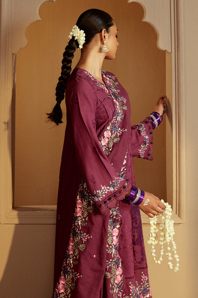 Cross Stitch | Winter Collection 24 | PLUM RADIANCE by Cross Stitch - Designer Dress - Type: Ladies Clothes - Available at Sana Yasir - 100% Original