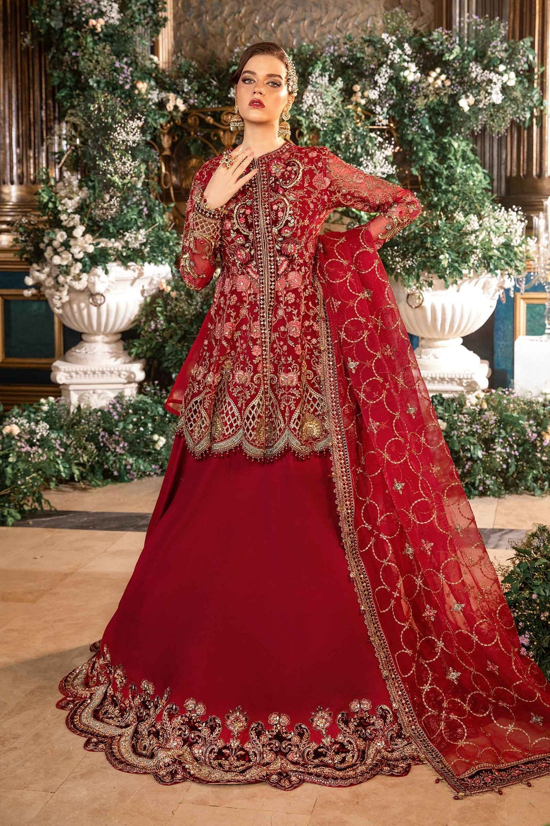 Maria B | Embroidered Formals 24 | Organza Suit | BD-2908 by Maria B - Designer Dress - Type: Ladies Clothes - Available at Sana Yasir - 100% Original