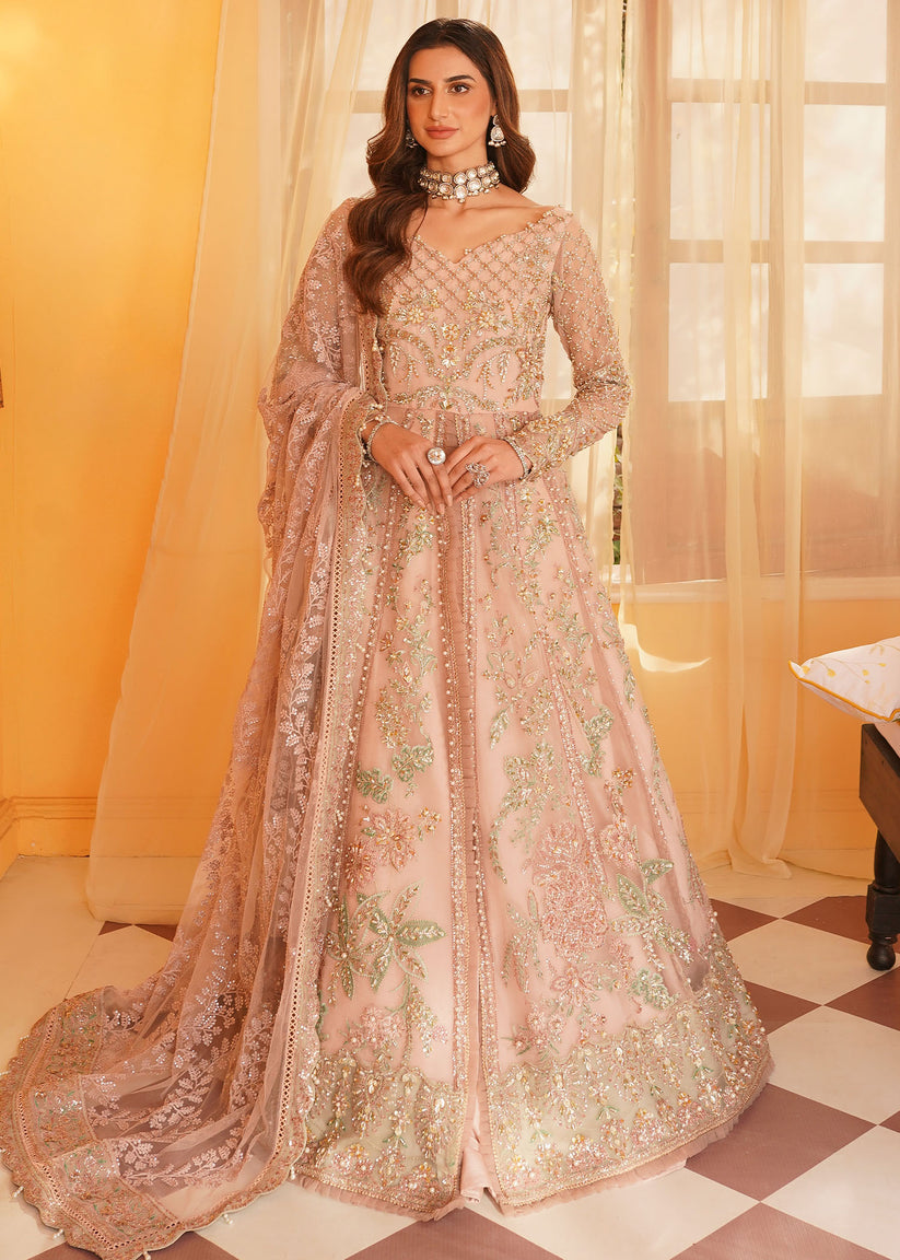 Mehak Yaqoob | Serene Wedding Formals | Salmon Pink by Mehak Yaqoob - Designer Dress - Type: Bridal - Available at Sana Yasir - 100% Original
