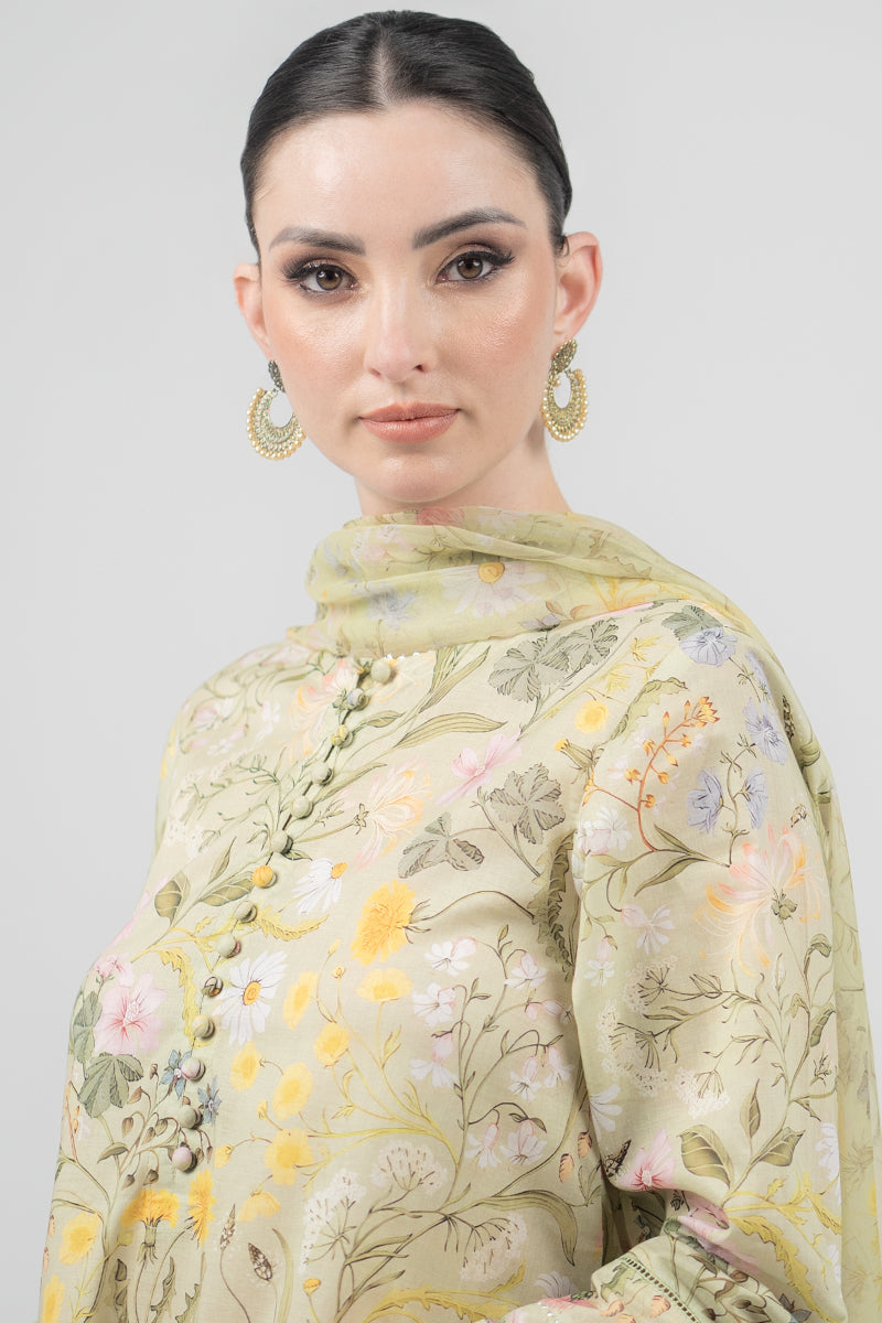 Ego | Eid Edit | DAISIES 3 PIECE by Ego - Designer Dress - Type: Luxury - Available at Sana Yasir - 100% Original