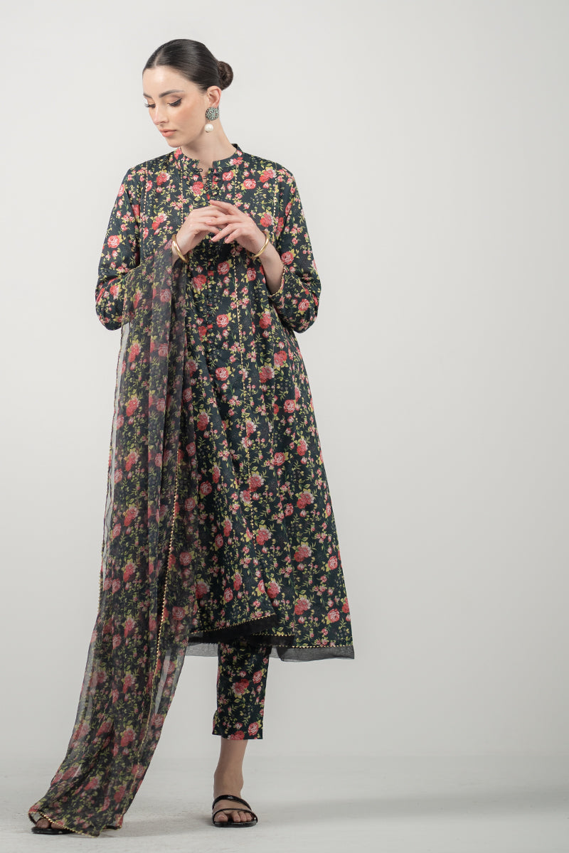 Ego | Eid Edit | ROSES 3 PIECE by Ego - Designer Dress - Type: Luxury - Available at Sana Yasir - 100% Original