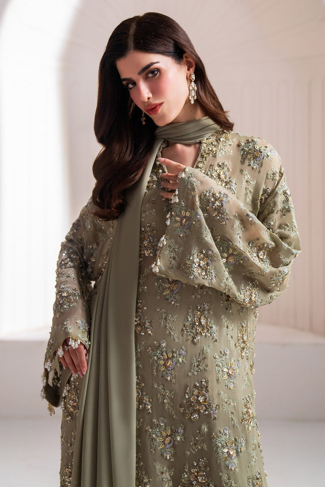 Elan | Elitarie Wedding Formals | CLARTE (EP-21215) by Elan - Designer Dress - Type: Ladies Clothes - Available at Sana Yasir - 100% Original