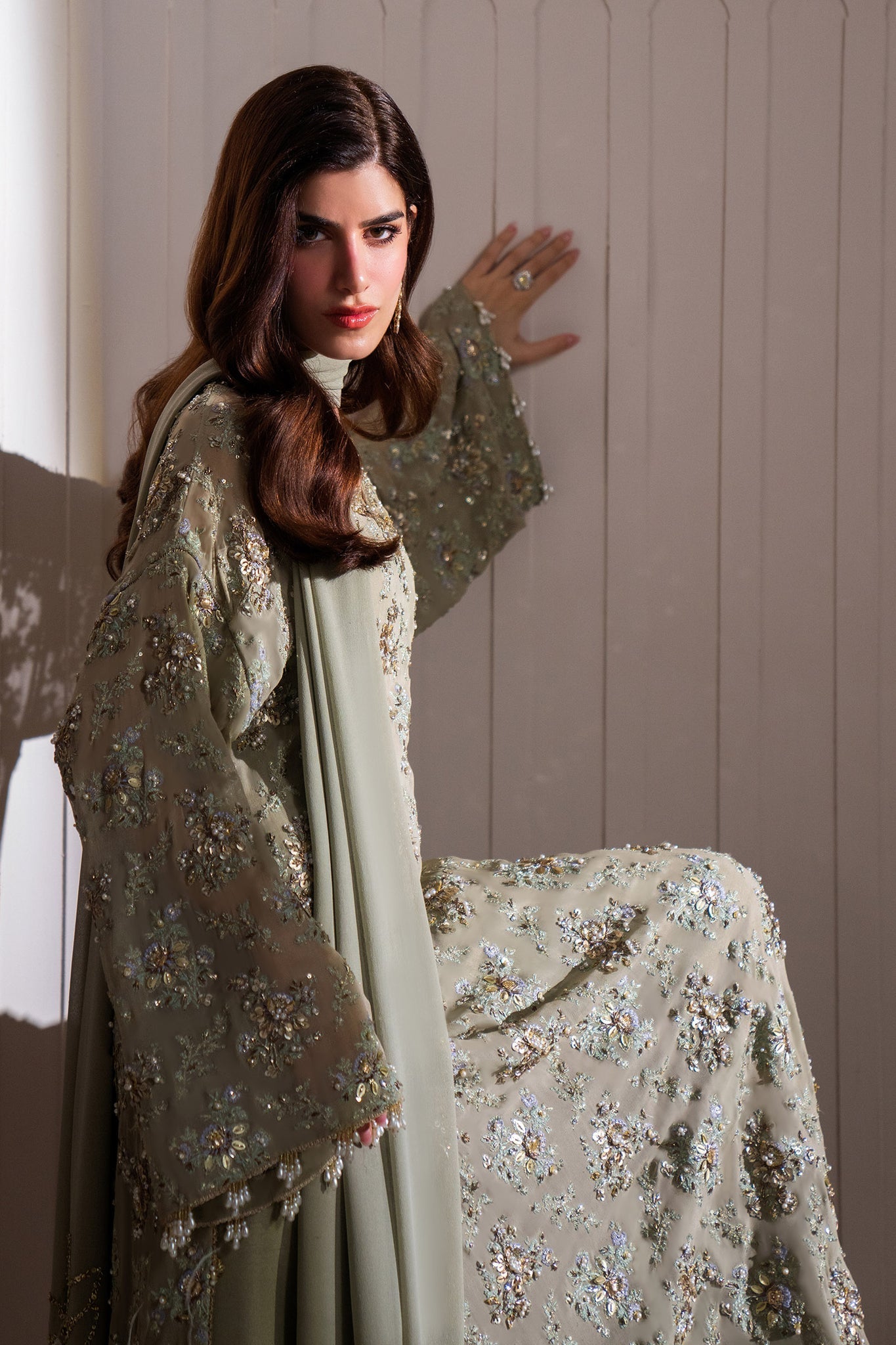 Elan | Elitarie Wedding Formals | CLARTE (EP-21215) by Elan - Designer Dress - Type: Ladies Clothes - Available at Sana Yasir - 100% Original
