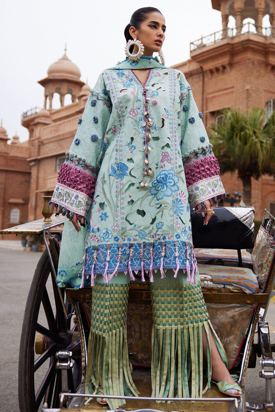 Elan | Luxury Lawn 25 | AMARA (EL25-09 B) by Elan - Designer Dress - Type: Ladies Clothes - Available at Sana Yasir - 100% Original