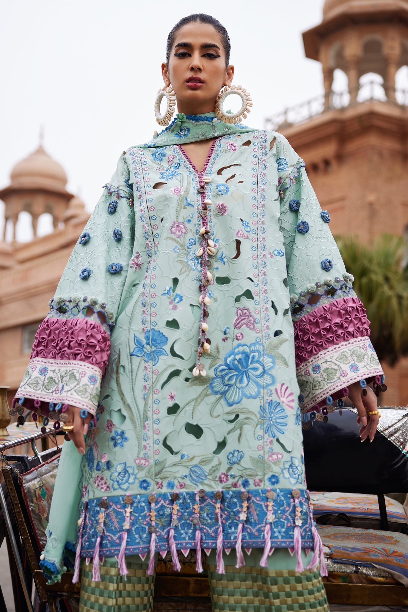 Elan | Luxury Lawn 25 | AMARA (EL25-09 B) by Elan - Designer Dress - Type: Ladies Clothes - Available at Sana Yasir - 100% Original