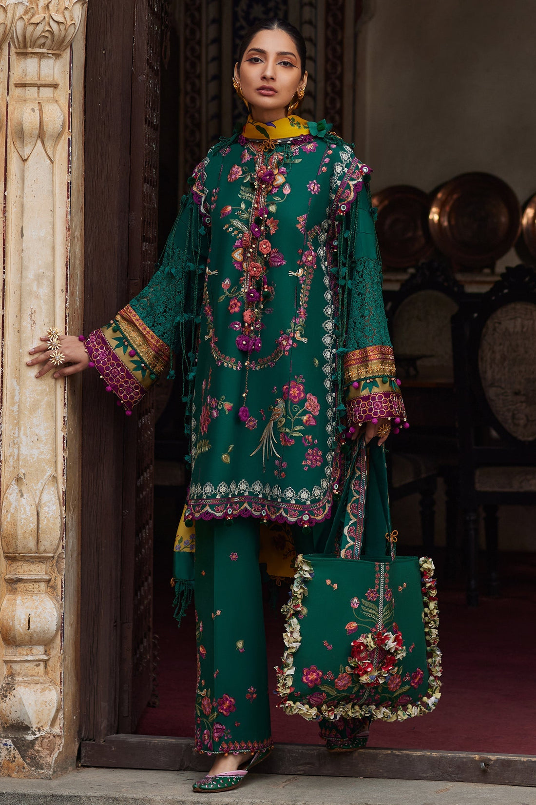 Elan | Luxury Lawn 25 | AURIELLE (EL25-06 A) by Elan - Designer Dress - Type: Ladies Clothes - Available at Sana Yasir - 100% Original