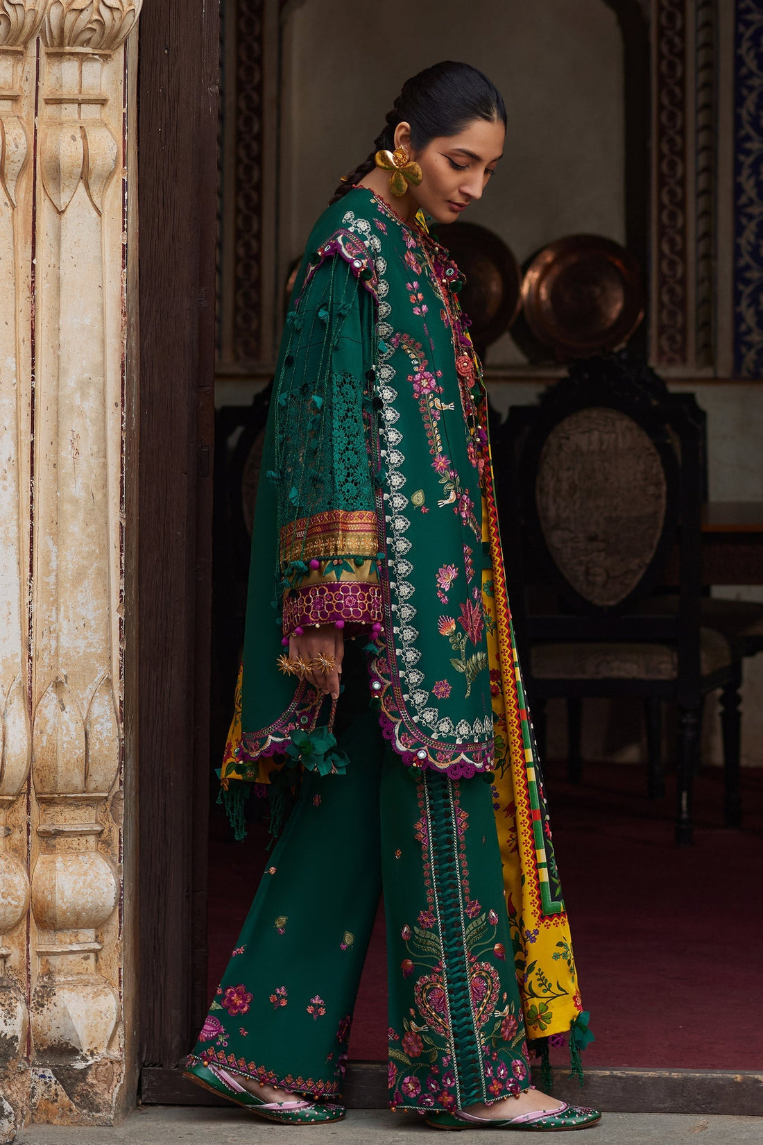 Elan | Luxury Lawn 25 | AURIELLE (EL25-06 A) by Elan - Designer Dress - Type: Ladies Clothes - Available at Sana Yasir - 100% Original