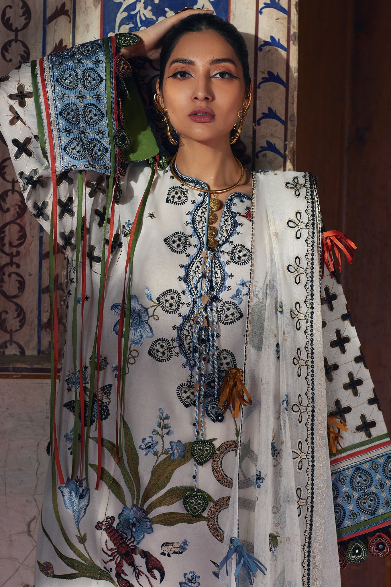 Elan | Luxury Lawn 25 | AZUREH (EL25-04 B) by Elan - Designer Dress - Type: Ladies Clothes - Available at Sana Yasir - 100% Original