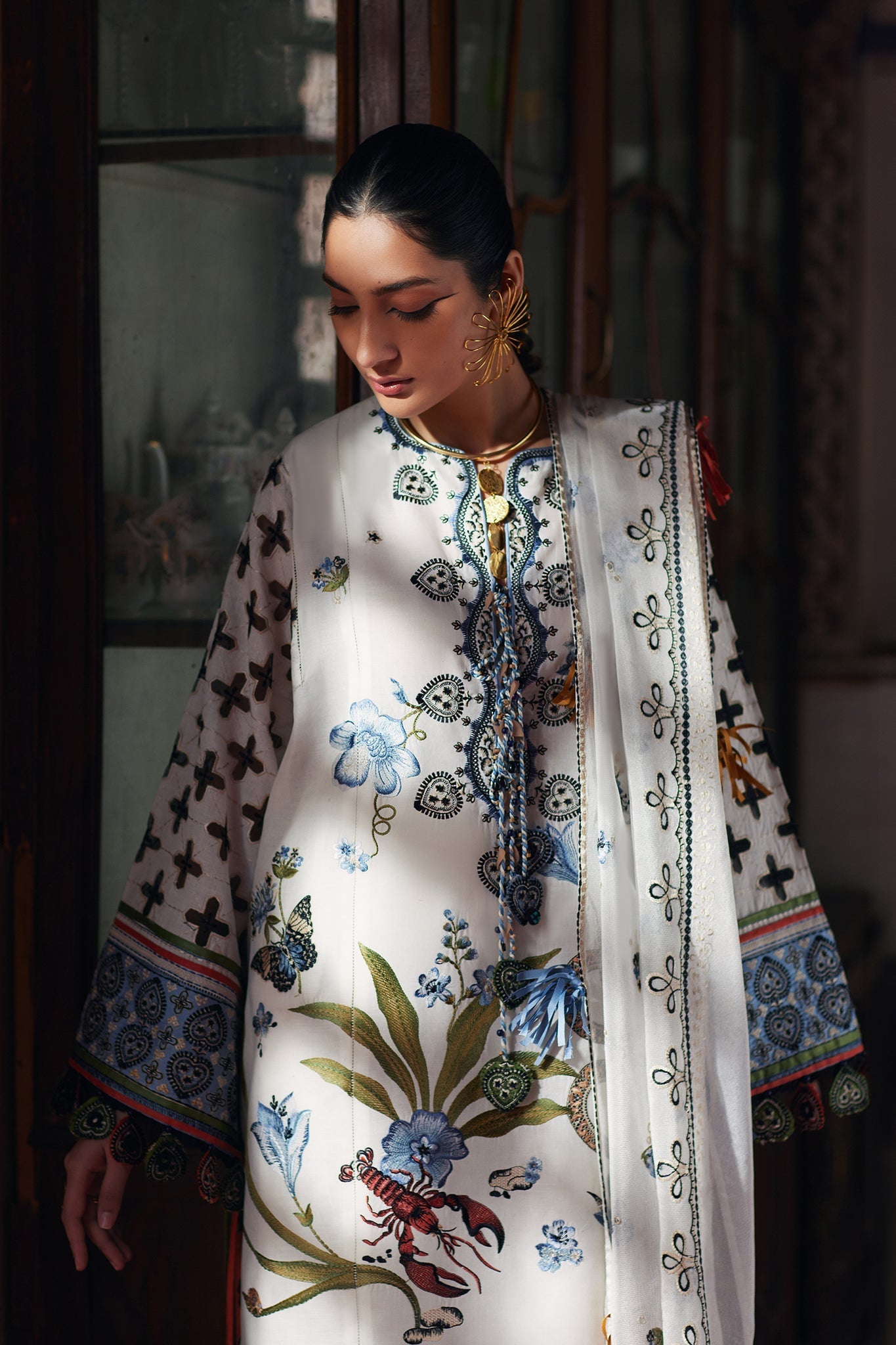 Elan | Luxury Lawn 25 | AZUREH (EL25-04 B) by Elan - Designer Dress - Type: Ladies Clothes - Available at Sana Yasir - 100% Original