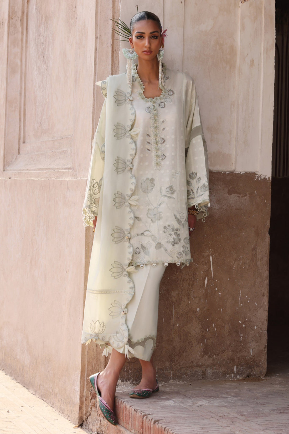 Elan | Luxury Lawn 25 | CELESTINE (EL25-05 A) by Elan - Designer Dress - Type: Ladies Clothes - Available at Sana Yasir - 100% Original