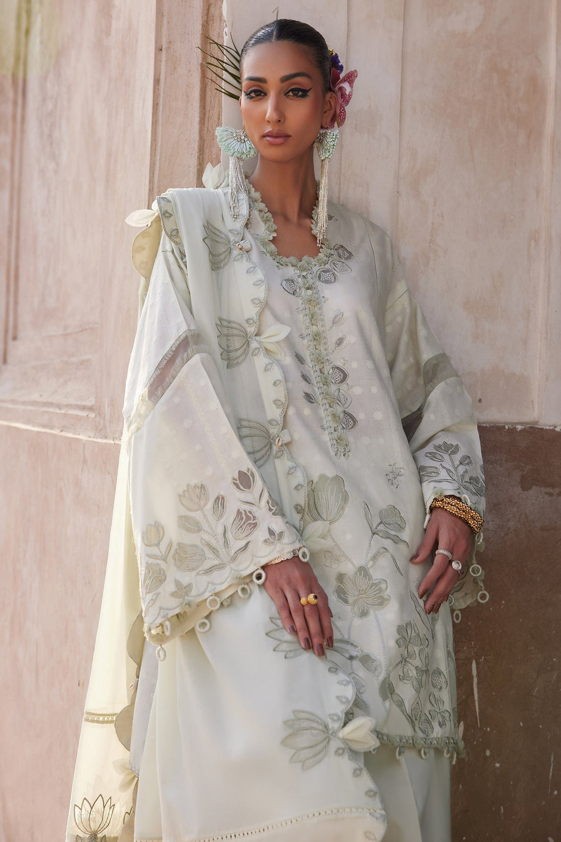 Elan | Luxury Lawn 25 | CELESTINE (EL25-05 A) by Elan - Designer Dress - Type: Ladies Clothes - Available at Sana Yasir - 100% Original