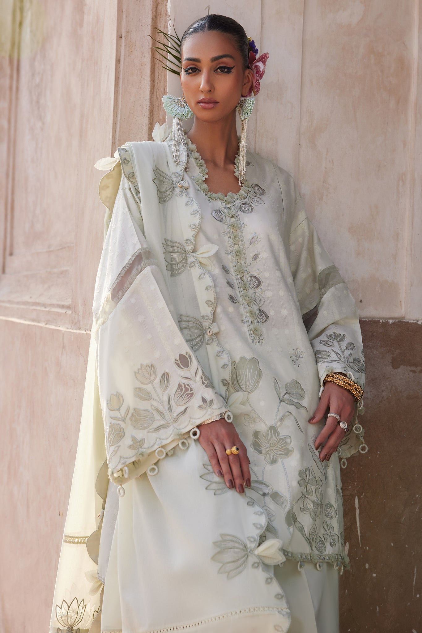 Elan | Luxury Lawn 25 | CELESTINE (EL25-05 A) by Elan - Designer Dress - Type: Ladies Clothes - Available at Sana Yasir - 100% Original