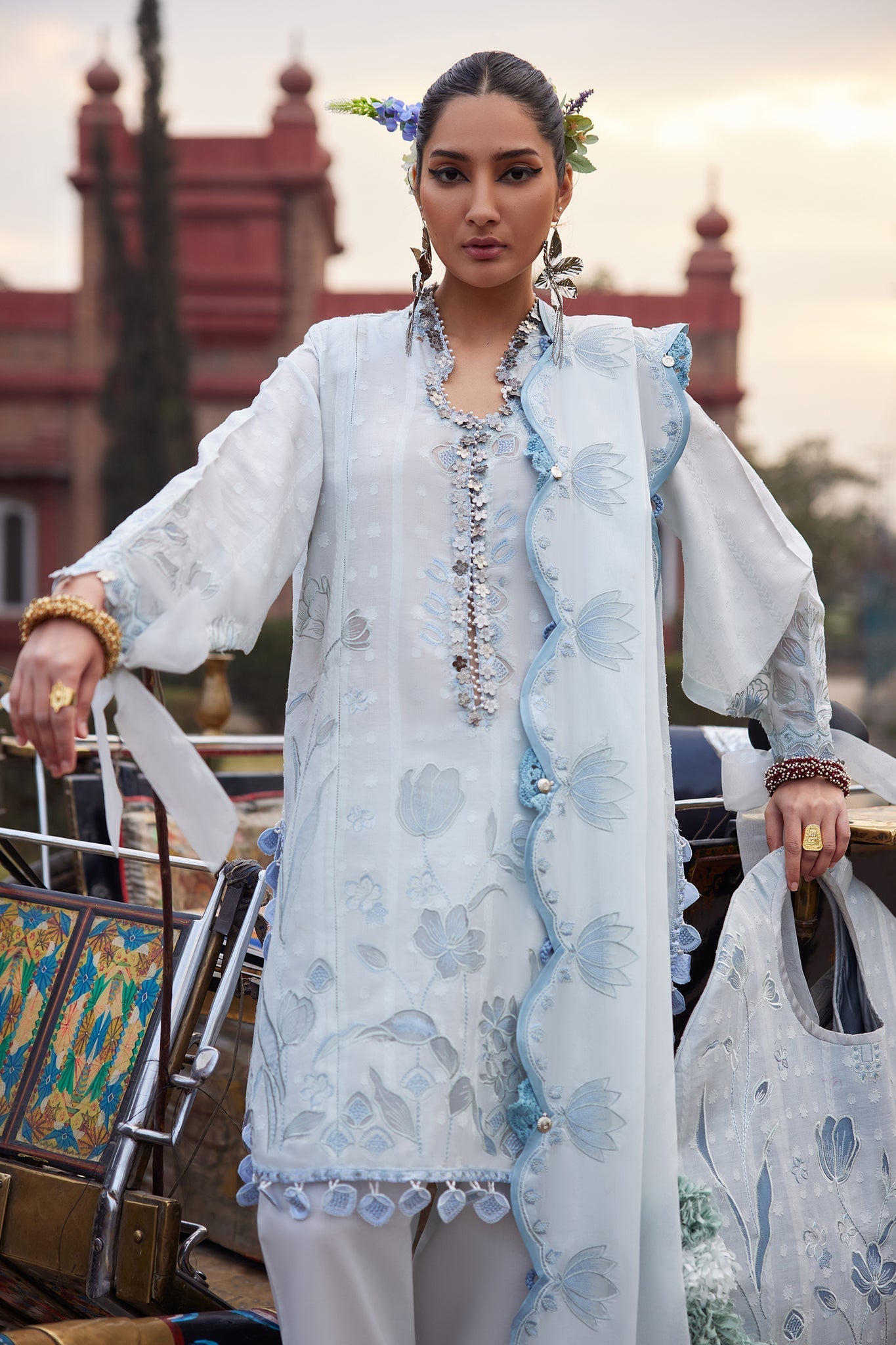 Elan | Luxury Lawn 25 | CELESTINE (EL25-05 B) by Elan - Designer Dress - Type: Ladies Clothes - Available at Sana Yasir - 100% Original