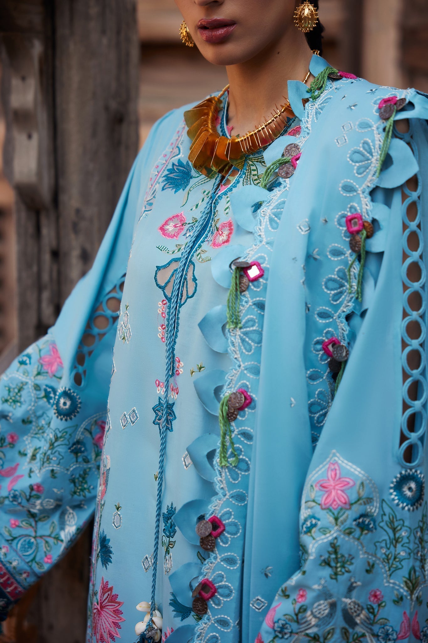 Elan | Luxury Lawn 25 | ISLA BLEU (EL25-11 A) by Elan - Designer Dress - Type: Ladies Clothes - Available at Sana Yasir - 100% Original