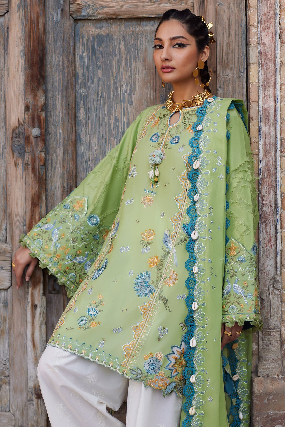 Elan | Luxury Lawn 25 | ISLA BLEU (EL25-11 B) by Elan - Designer Dress - Type: Ladies Clothes - Available at Sana Yasir - 100% Original