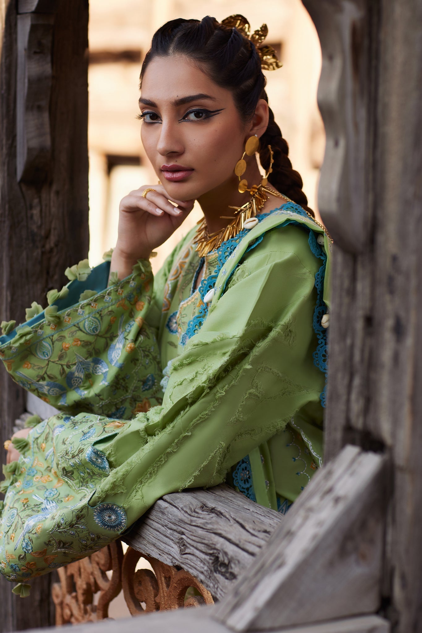 Elan | Luxury Lawn 25 | ISLA BLEU (EL25-11 B) by Elan - Designer Dress - Type: Ladies Clothes - Available at Sana Yasir - 100% Original