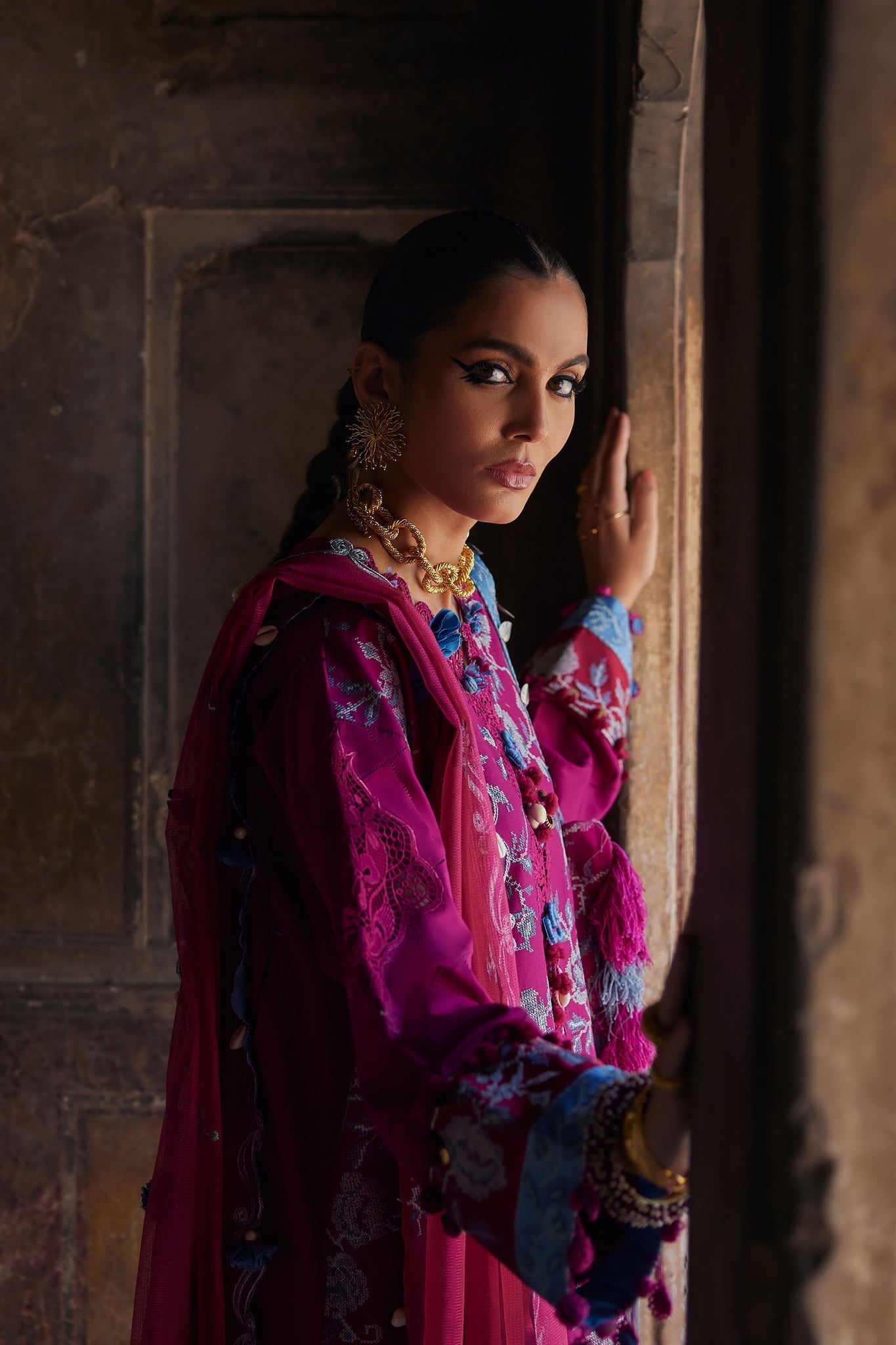Elan | Luxury Lawn 25 | OPHELIA (EL25-10 B) by Elan - Designer Dress - Type: Ladies Clothes - Available at Sana Yasir - 100% Original
