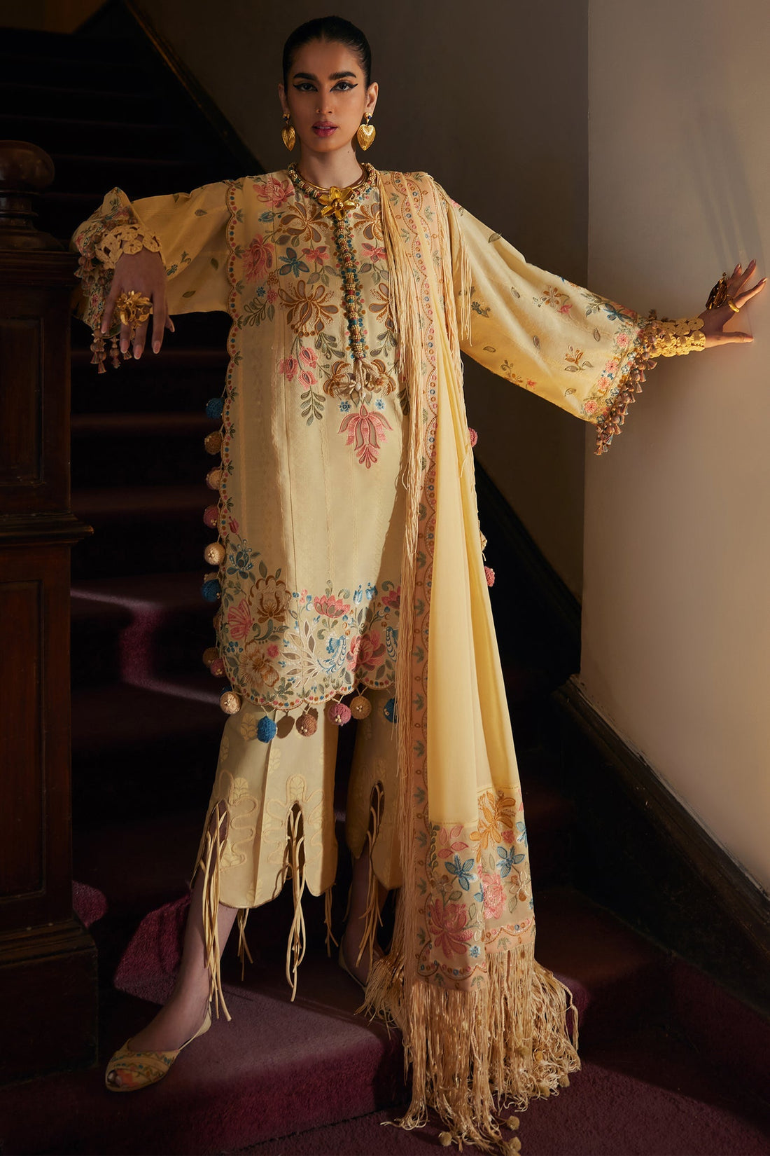 Elan | Luxury Lawn 25 | ZAHARA (EL25-07 A) by Elan - Designer Dress - Type: Ladies Clothes - Available at Sana Yasir - 100% Original