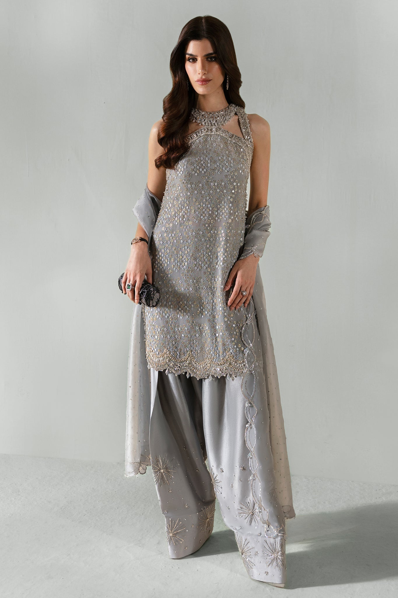 Elan | Pret Crepusule | ECLAT DE GLACE (EP-21307) by Elan - Designer Dress - Type: Ladies Clothes - Available at Sana Yasir - 100% Original