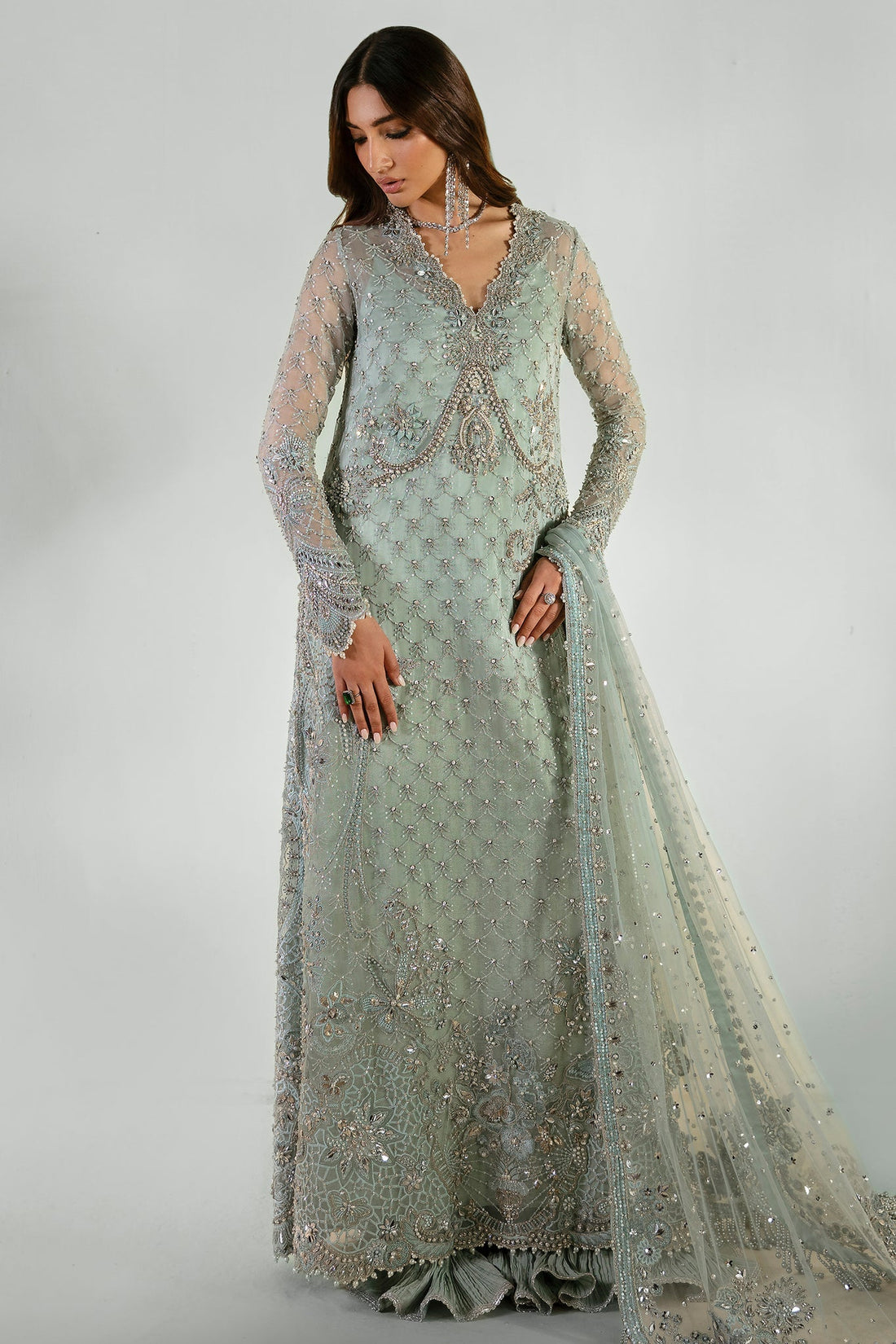 Elan | Pret Crepusule | ReVE DE GIVRE (EP-21301) by Elan - Designer Dress - Type: Ladies Clothes - Available at Sana Yasir - 100% Original