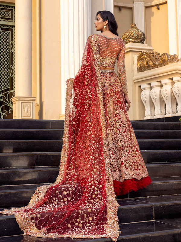 Epoque | Reverie Bridals | Ecarlate by Epoque - Designer Dress - Type: Bridal - Available at Sana Yasir - 100% Original
