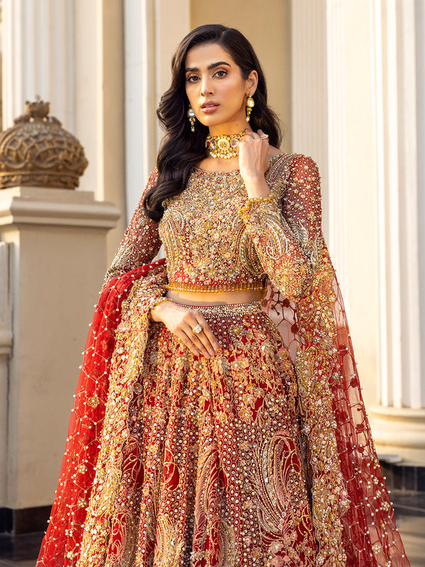 Epoque | Reverie Bridals | Ecarlate by Epoque - Designer Dress - Type: Bridal - Available at Sana Yasir - 100% Original