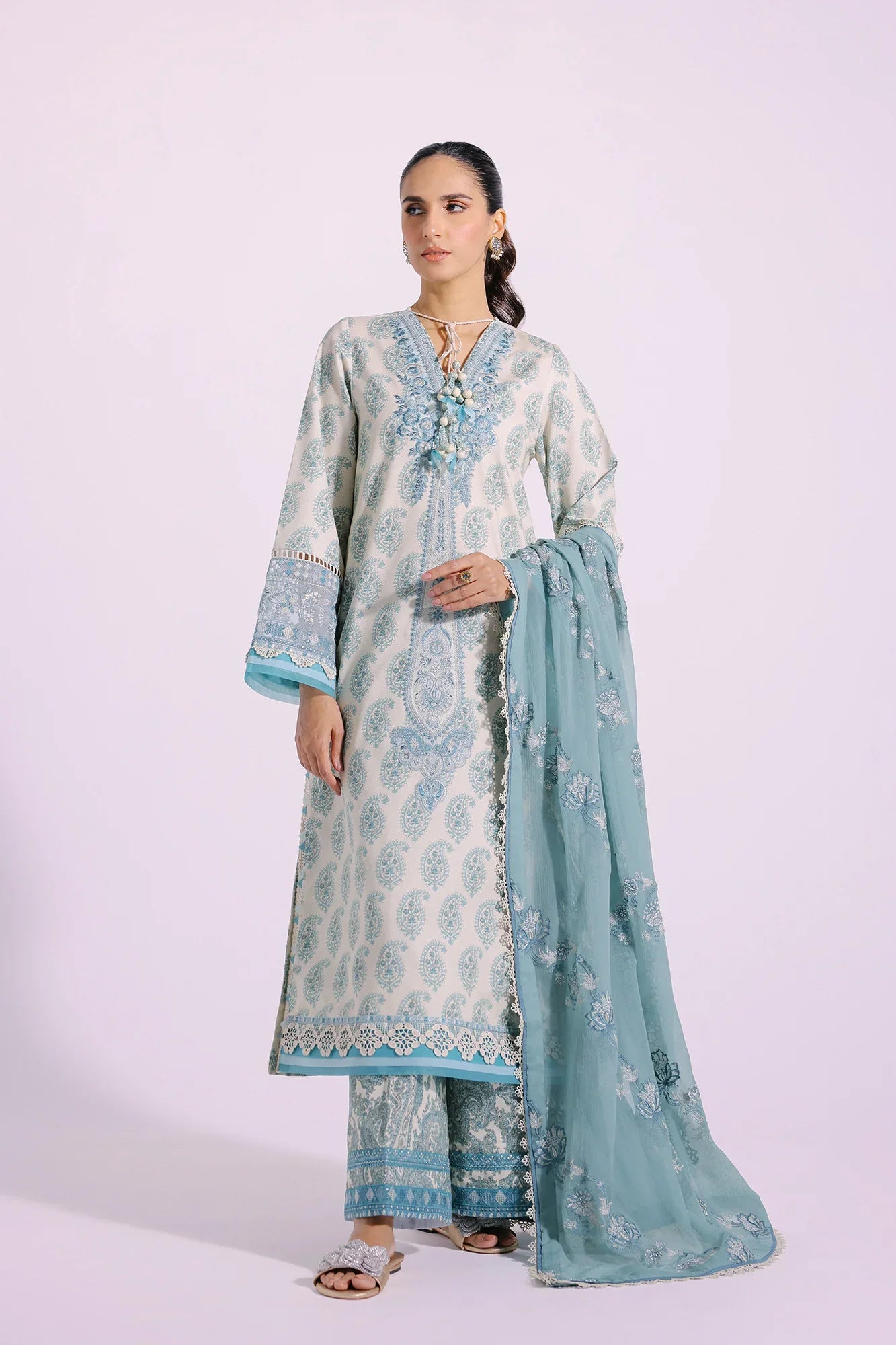 Ethnic | Rozana Collection SS 24 | E0414/203/130 by Ethnic - Designer Dress - Type: Luxury - Available at Sana Yasir - 100% Original